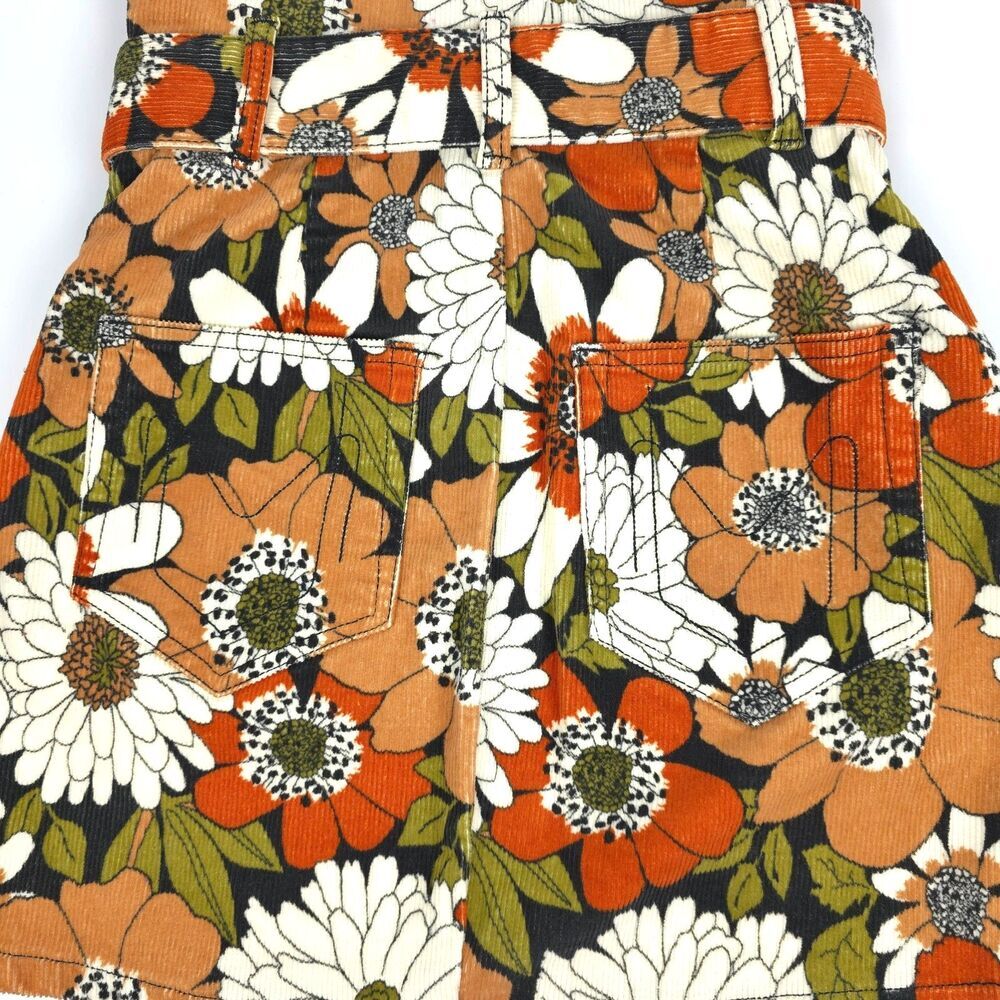 SHOW ME YOUR MUMU Outlaw Dress Hutton Floral Corduroy 70s Western Boho Indie - Picture 9 of 11